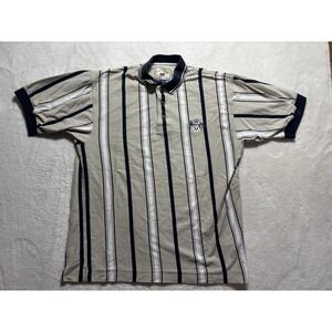 Vintage Striped Polo Shirt Cutter And Buck Golf Club Short Sleeve Size Large